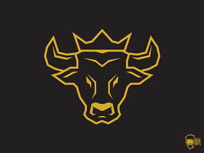 Bull with Crown logo Design animal beast branding bull bull crown bull logo design finance financial flat graphic design icon investment company logo logo vector wild
