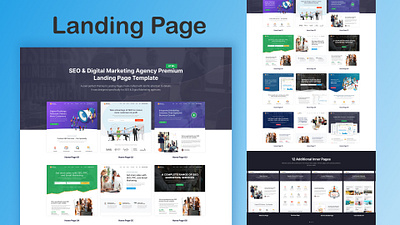 Landing Page Template Ui Design branding design fig figma graphic design illustration landing page logo ui uiux ux