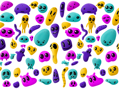 Blob Character Pattern Design art art direction branding character art character design cute monsters design freelance freelance designer graphic design illustration illustrator logo pattern pattern illustration procreate procreate art procreate artist procreate illustration procreate illustrator