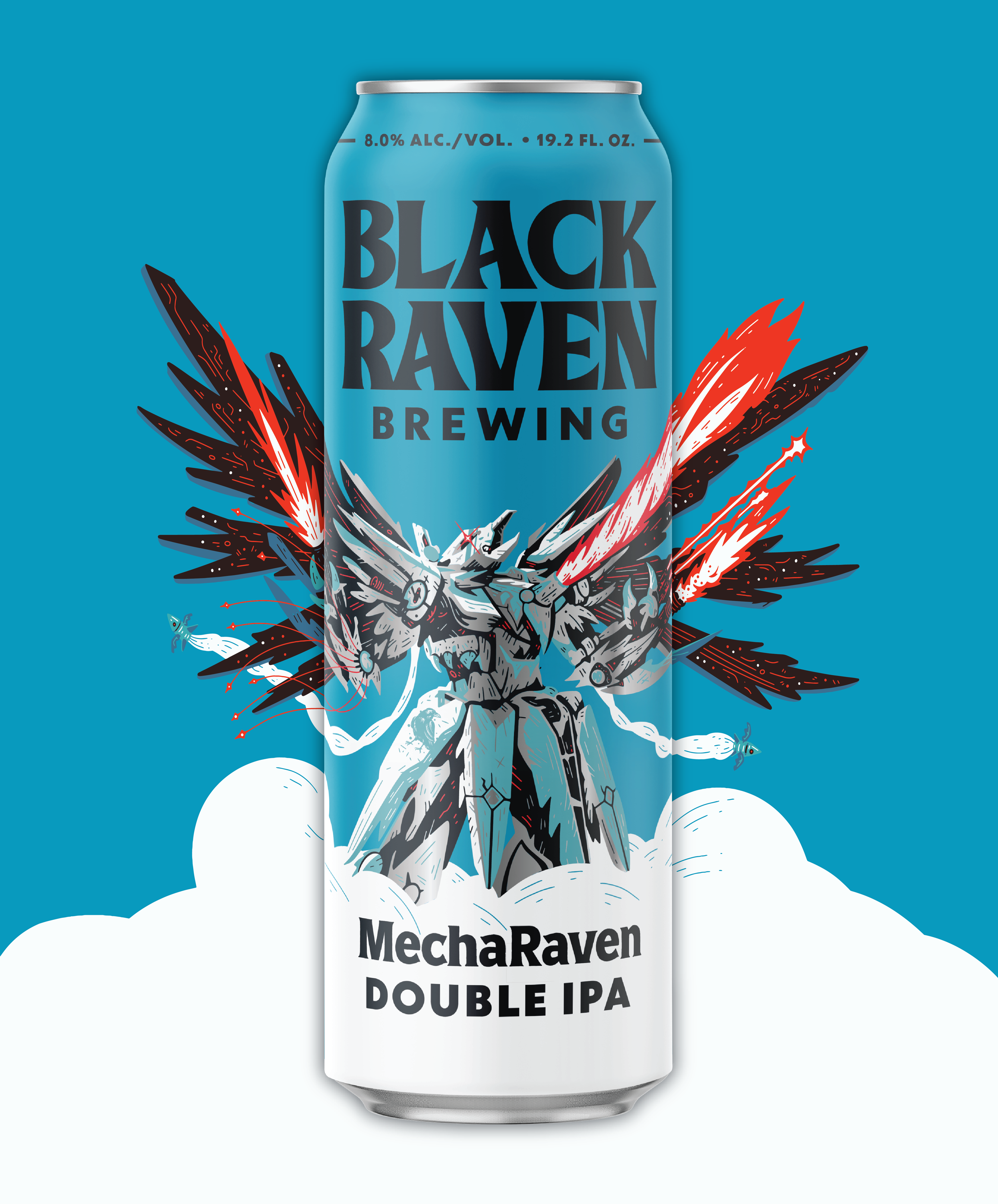 MechaRaven graphic design illustration vector