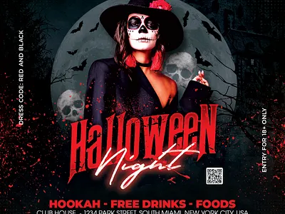 Halloween Flyer club flyer event flyer design ghost party halloween halloween 2023 halloween flyer halloween horror night halloween night halloween party halloween week haunted house holiday horror night instagram pumpkin pumpkin season spooky spooky season trick or treat
