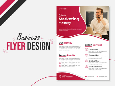 Corporate Business Flyer Design advertising agency brand identity branding business corporate design flyer gradient graphic design leaflet marketing minimal print promo promotion red