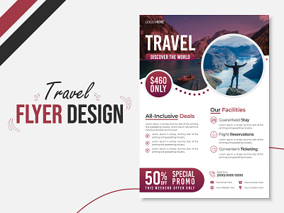 Travel Flyer Design ads advertise advertising agency brand identity branding business design flyer graphic design leaflet marketing print promo promotion tour tourism travel