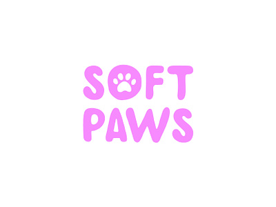 Soft Paws Logotype branding cat design dog graphic graphic design iilustration logo logotype paw pet soft ui vector web web design