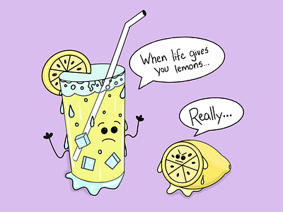 Lemonade Comic | When Life Gives You Lemons... art art direction artist cartoon art character art comic comic art freelance freelance designer freelance illustrator freelancer funny art graphic designer illustration illustrator procreate procreate art procreate drawing procreate illustration silly art