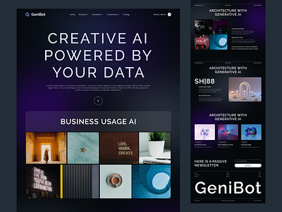 Ai Web Landing Page ai landing page ui ux