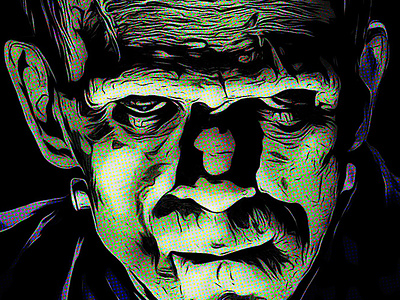 Frankenstein, alternate frankenstein illustration illustrator portrait universal monsters