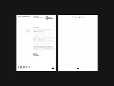 Dolomite Contracting brand identity branding construction construction logo contractor logo graphic design letterhead letterhead design masculine masculine design modern modern design wordmark