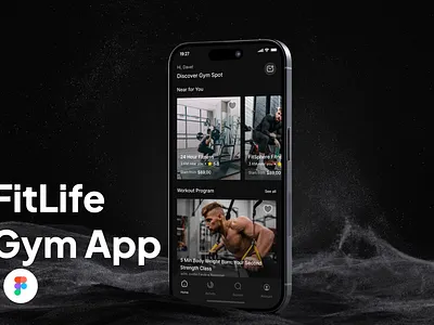 FitLife Gym App - A Fitness Companion in Your Pocket app branding design logo mob typography ui ux