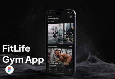 FitLife Gym App - A Fitness Companion in Your Pocket app branding design logo mob typography ui ux