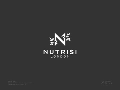 N nutrisi logo brand design branding graphic design illustration letter logo logo logodesign logotype minimalist modern n n logo nature nft nutrisi