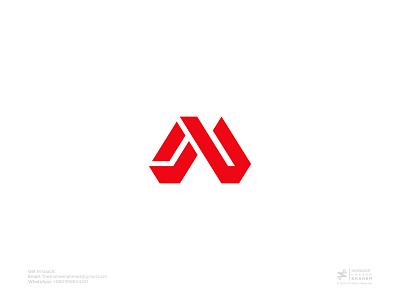 A and N logo 3d a a and n logo animation brand design branding design graphic design illustration logo logodesign logotype minimal minimalist motion graphics n red ui