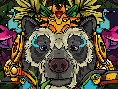 Andean bear animal design gold graphic design illustration logo oso vector
