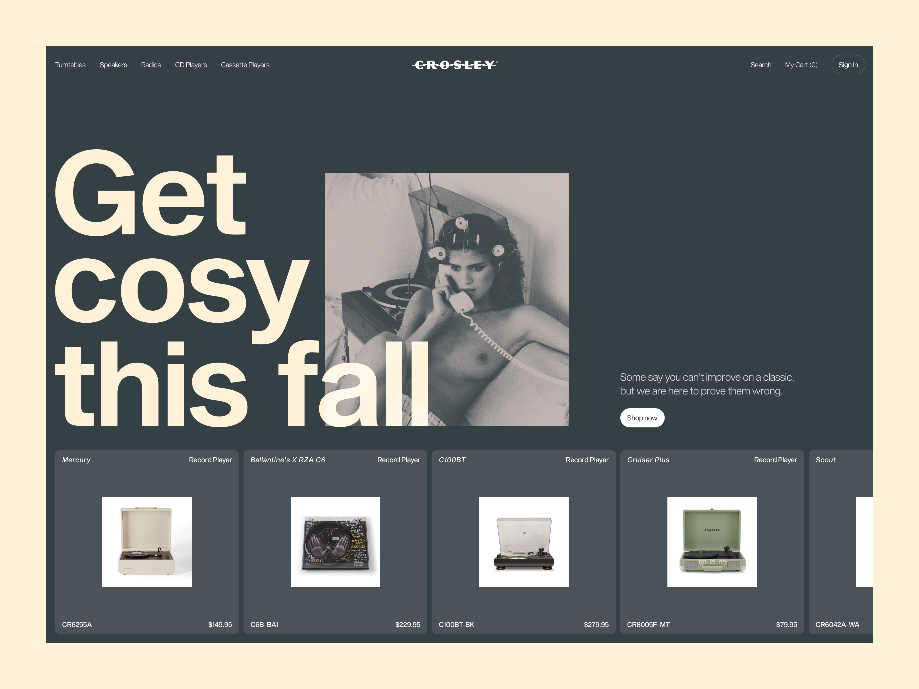 Crosley | Website crosley design fall graphic design interface ui ux vinyl web