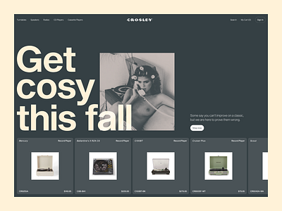 Crosley | Website crosley design fall graphic design interface ui ux vinyl web
