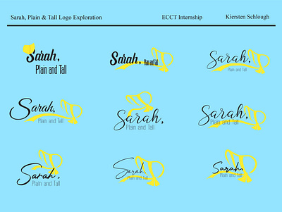 Sarah, Plain & Tall Logo Exploration logo design logo exploration performing arts sarah plain and tall shows theatre