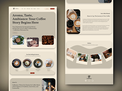 CaffeRina cafe coffe restaurant ui ux web design website