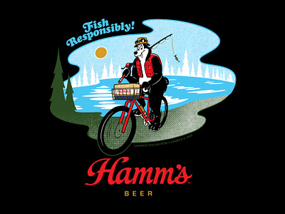 Hamm's Beer x Cadence Collaboration III apparel design apparel graphic art branding cadence collection cycling design fishing graphic design hamms beer illustration lifestyle nature outdoors print