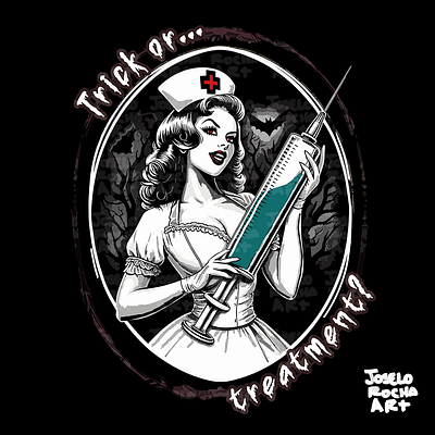 Halloween Shirt: Halloween Nurse, Trick or treat medical