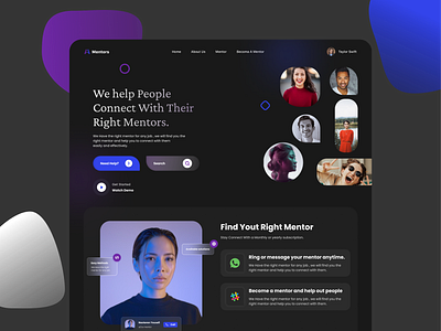 Mentors Landing Page ui