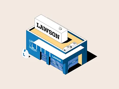 Lawson convenience store graphic design illustration konbini lawson