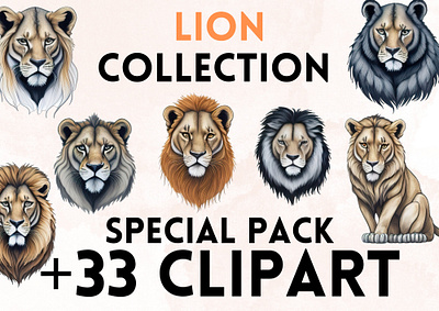 Lion Clipart animal animals clip art clipart clipart png design graphic design illustration lion png