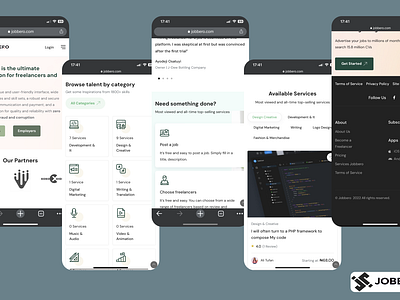 Fully Functional Website(jobbero.com) branding graphic design logo ui