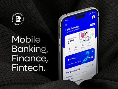Comun® App - Bank app banking blue concept design figma finance fintech ui user interface ux