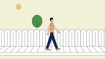 Walk Cycle | Character Animation 2d animation animated character character animation gif animation illustration motion design motion designer motion graphics walk cycle