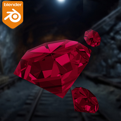 Ruby | Rubis | Blender 3d asset b3d blender formation free procedural rubis ruby share texture tuto work youtube