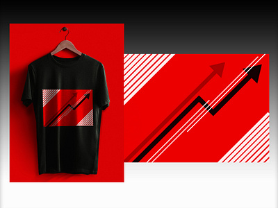 Illustration for T-shirt design "Black Arrow" black black arrow graphic design illustration red t shirt design t shirt stamp white