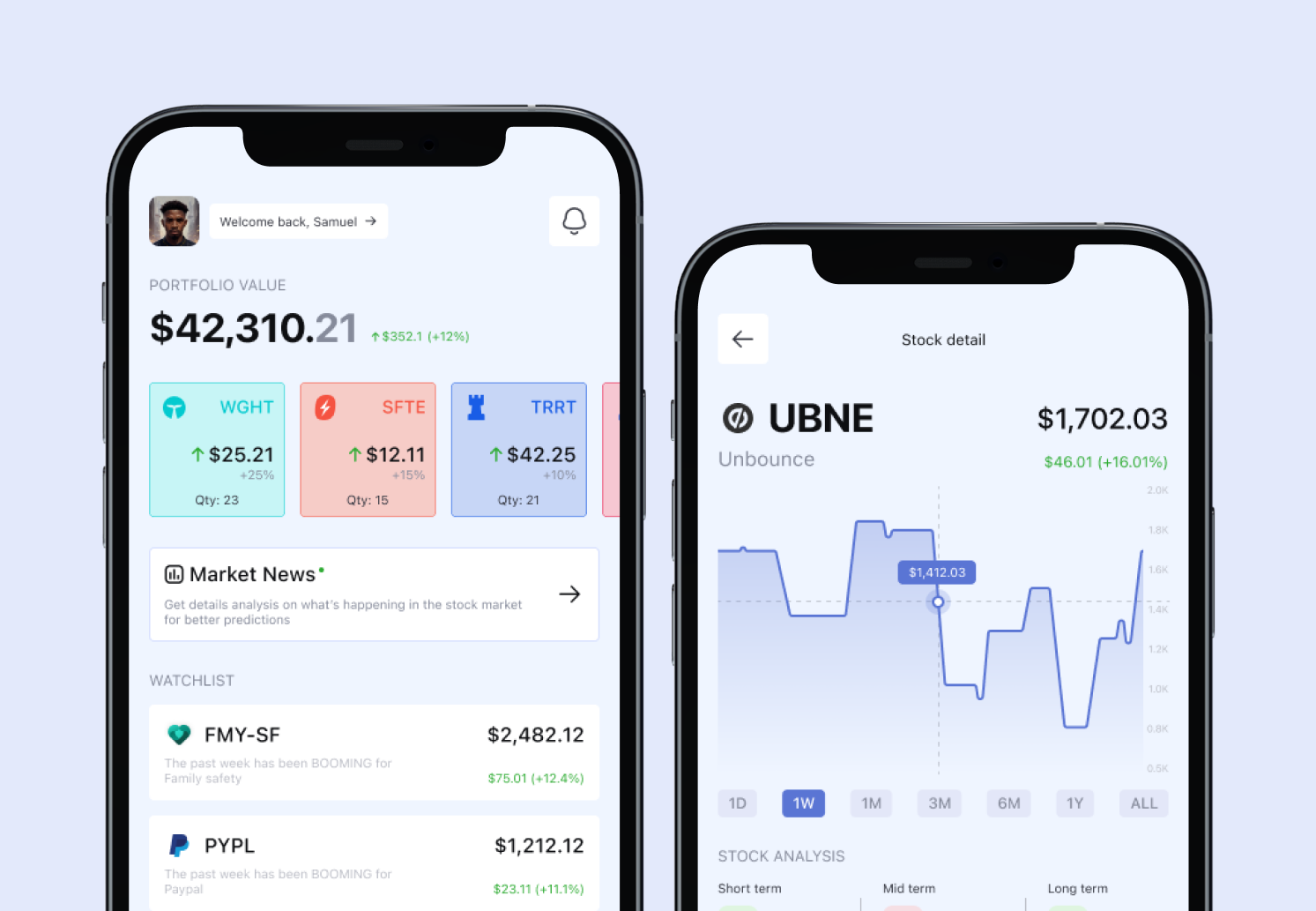 Example of Clean Minimalistic Mobile App Design