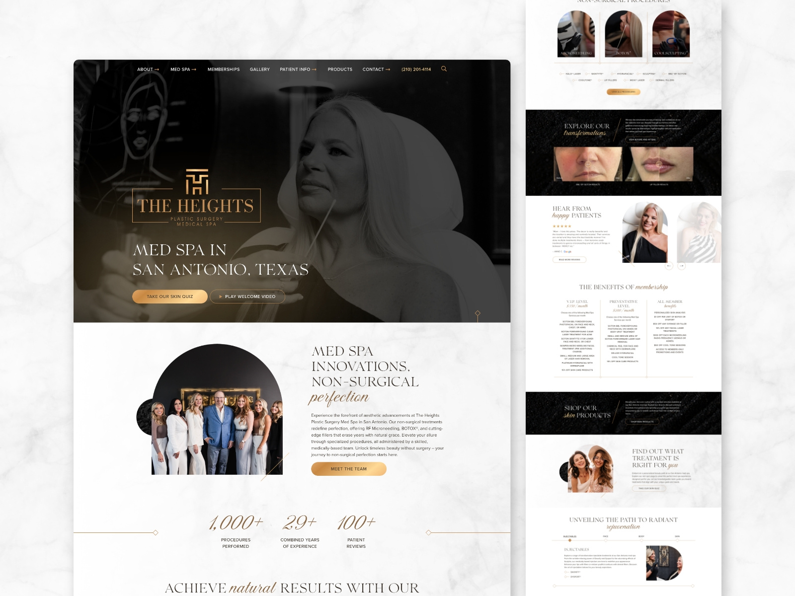 Example of The Heights – Med Spa Website