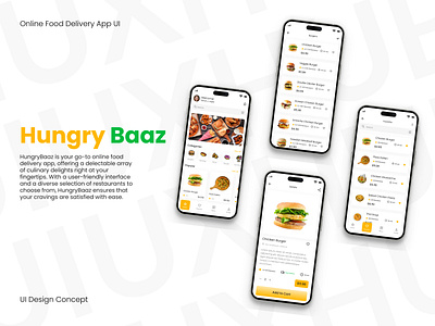 HungryBaaz a Food Delivery App UI Design app figma food food delivery food delivery app design mobile app product design ui ui design uiux uiux design