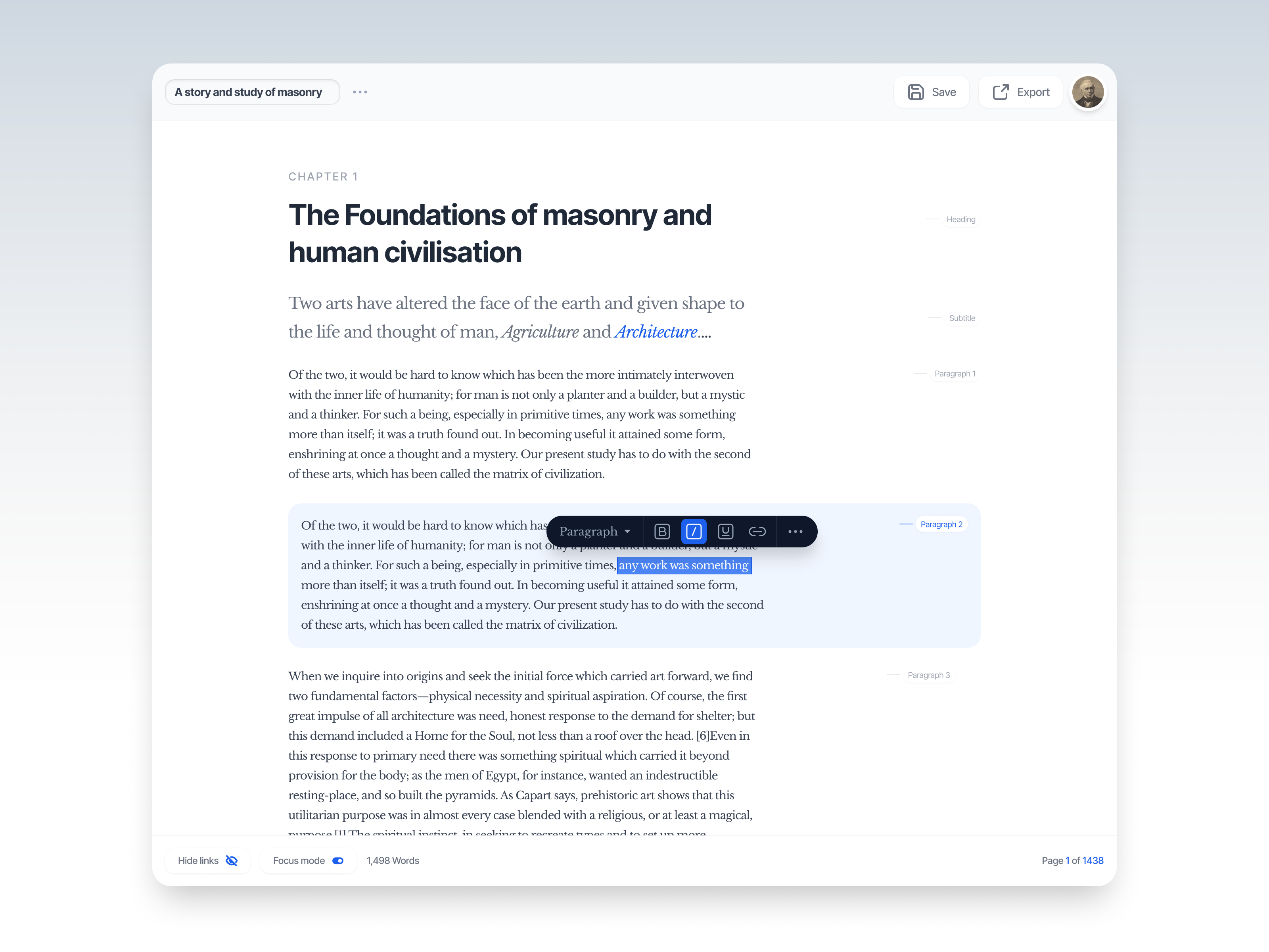 Example of Text Editor