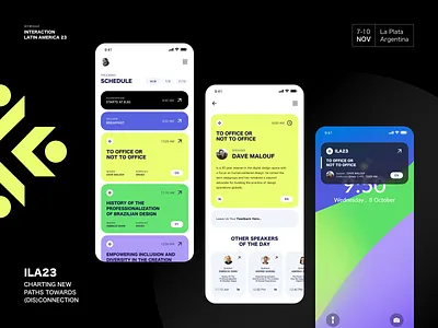 Schedule ILA23 La Plata | ARG agenda app argentina charting connection design designer ila international mobile pro schedule spekers ui ux