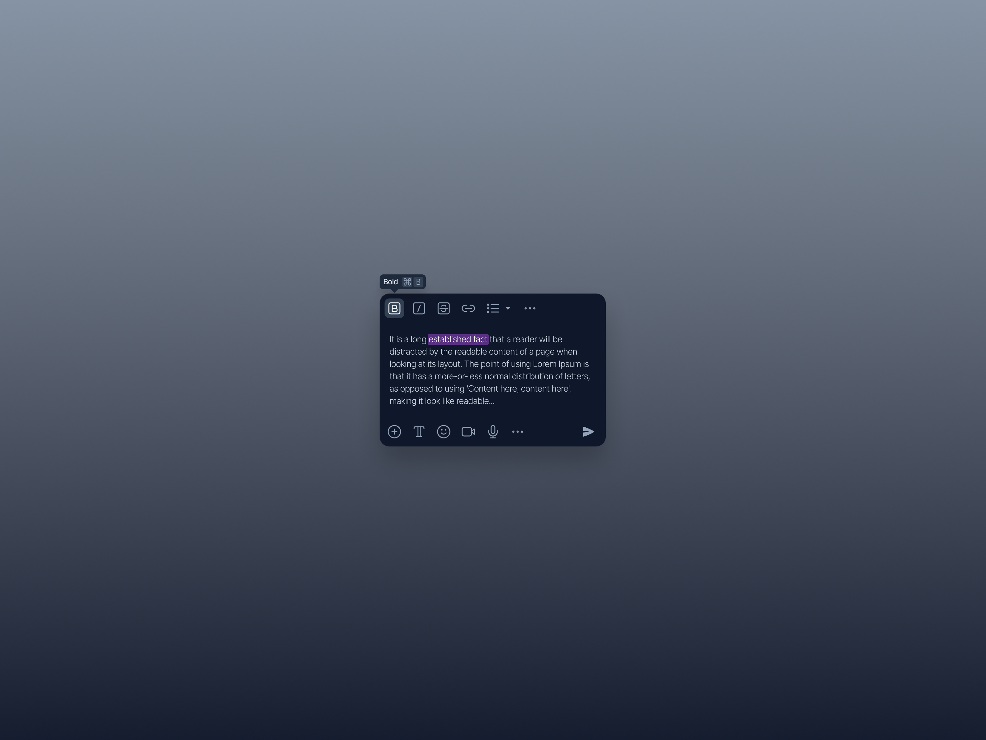 Example of Text Input