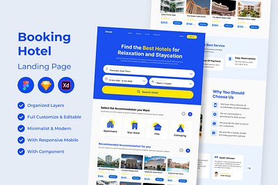 Booking Hotel Website Landing Page ticket