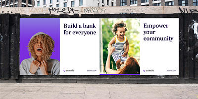 Bilboard design for a fintech company branding communication design