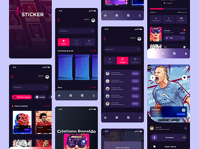 NFT Soccer Stickers App ui