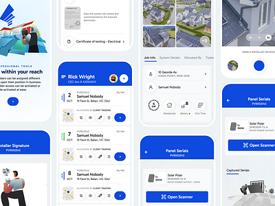 App - Management app clean collaboration energy flat illustration layout management panel solar solar ui ux web