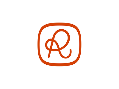 Letter R branding graphic design knot letter logo r
