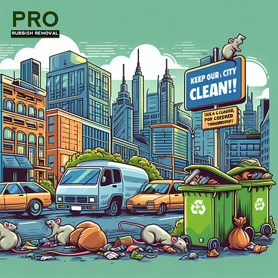 Rubbish Removal SM Poster 5 graphic design illustration rubbish removal waste management
