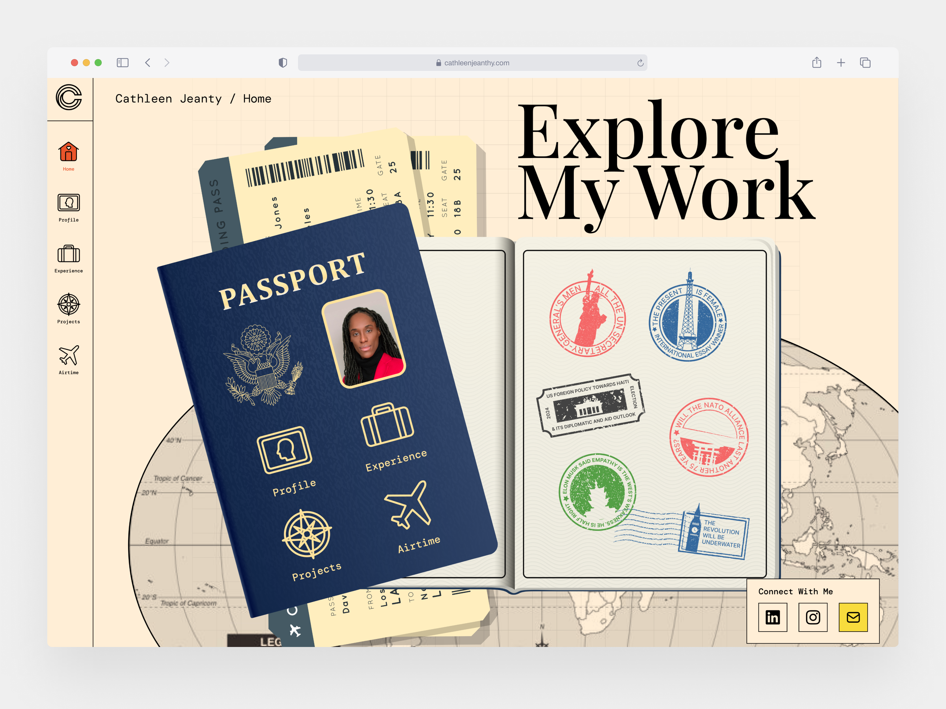 Example of Cathleen Jeanty's Portfolio Website is Live! Built in Webflow!