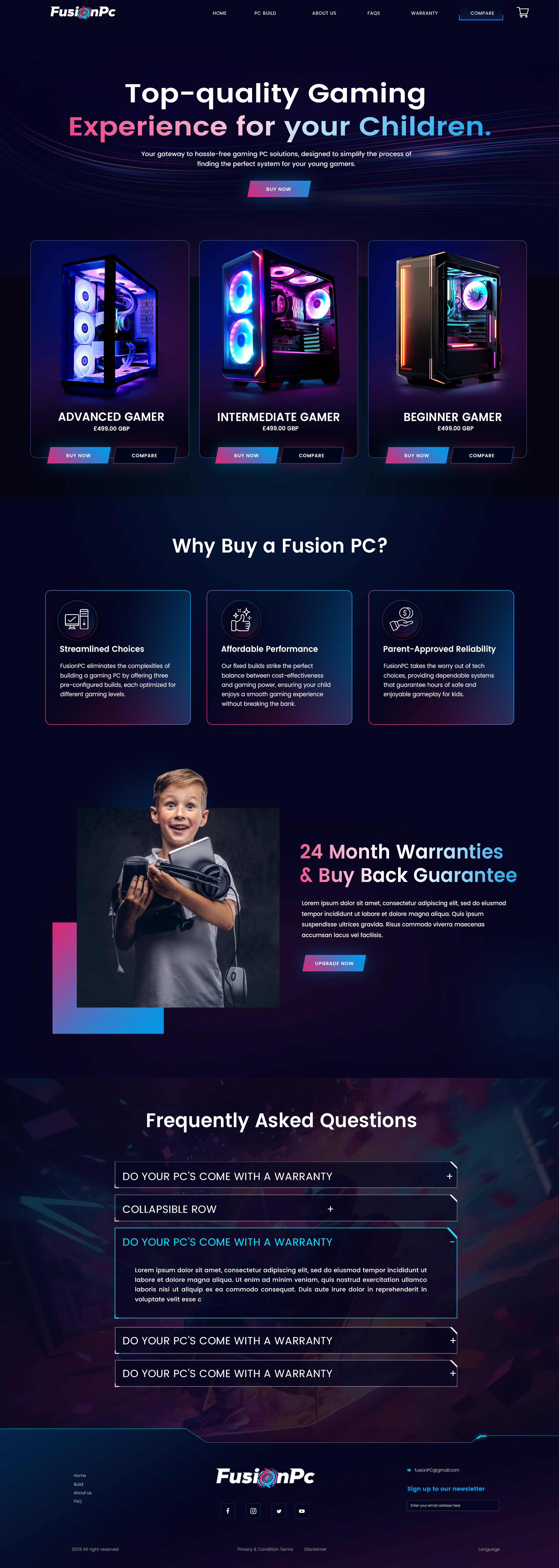 Web Design for Gaming PC design ecommerce gaming graphic design pc webdesign website