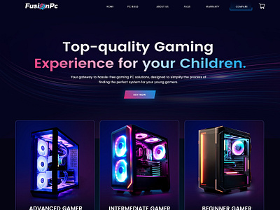 Web Design for Gaming PC design ecommerce gaming graphic design pc webdesign website