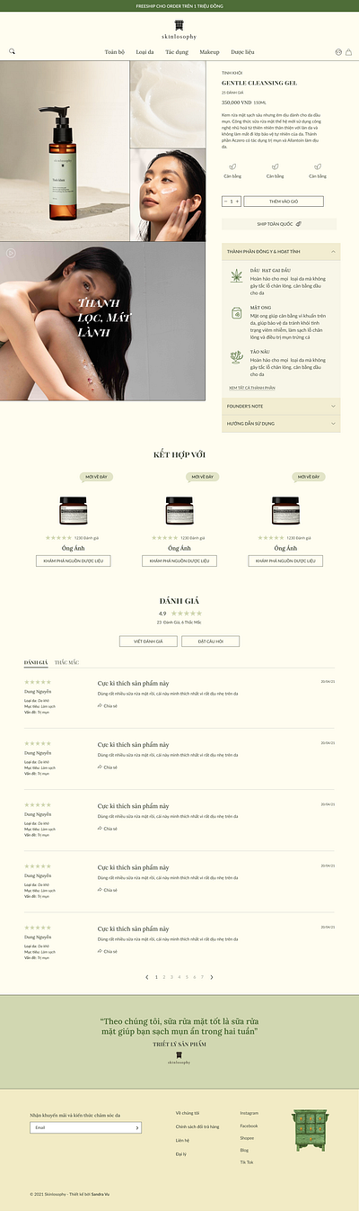 E-commerce site for a leading beauty brand design graphic design ui ux web