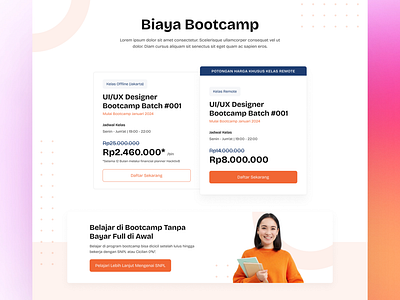 Hacktiv8 Pricing Section Redesign bootcamp website clean ui e learning pricing page web design