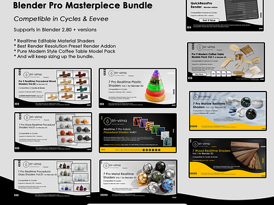 Blender Pro Masterpiece Bundle - Hurry Up! 3d 3d animation 3d design 3d rendering animated design illustration