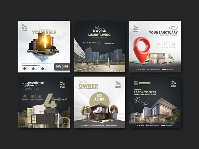 Social Media Post - Luxury Real Estate Comapny banner design digital marketing facebook post fb post instagram reel instragram post real estate social media design social media marketing social media post trending design web banner